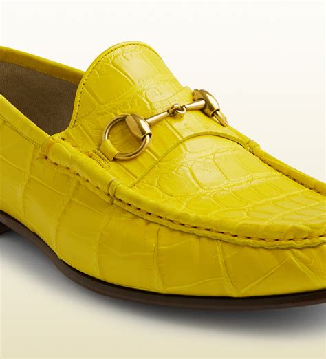 gucci loafers yellow